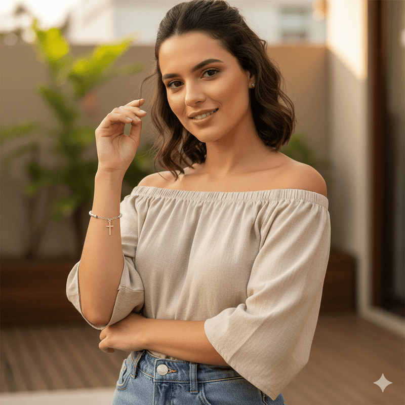 Silver Unisex Rosary Bracelet 7.5" - Guadalupe Gifts