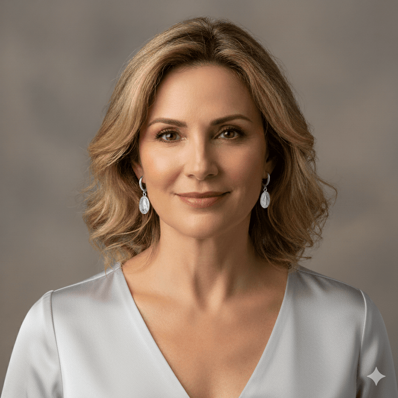 Silver Virgin Mary Huggie Hoop Earrings - Guadalupe Gifts