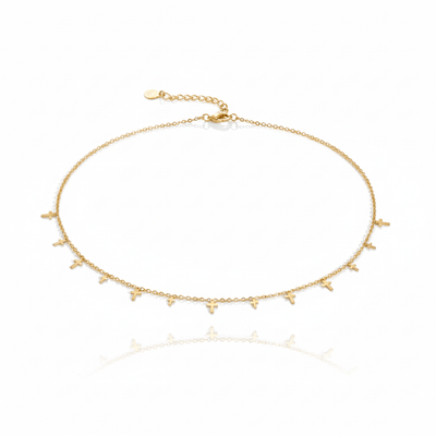 Stainless Steal Cross Charms Necklace 17 - inch - Guadalupe Gifts