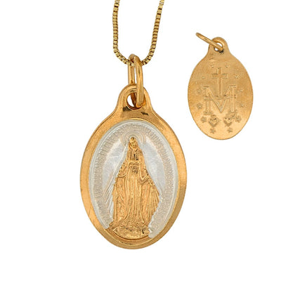 Two-one Miraculous Medal Necklace 18" | France | Rue du Bac - Guadalupe Gifts