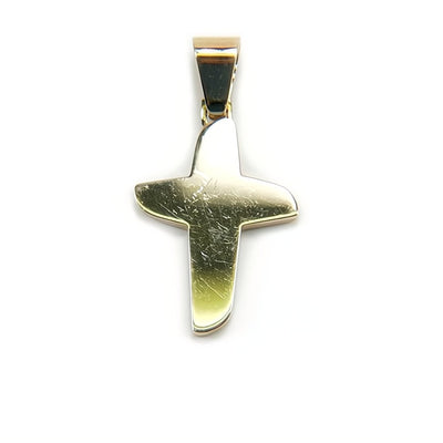 14k Gold Asymmetrical Cross Pendant - Guadalupe Gifts