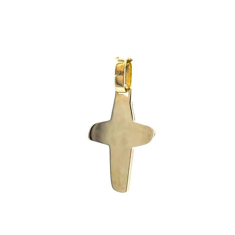 14k Gold Asymmetrical Cross Pendant - Guadalupe Gifts
