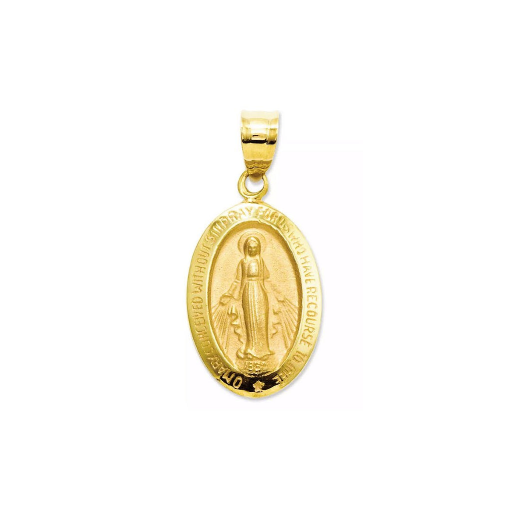 14K Gold Miraculous Medal Charm