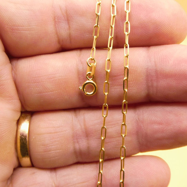 gold paperclip necklace – Guadalupe Gifts