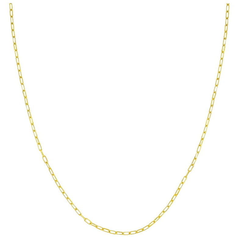 14k Gold Paper Clip Chain 18-inch - Guadalupe Gifts