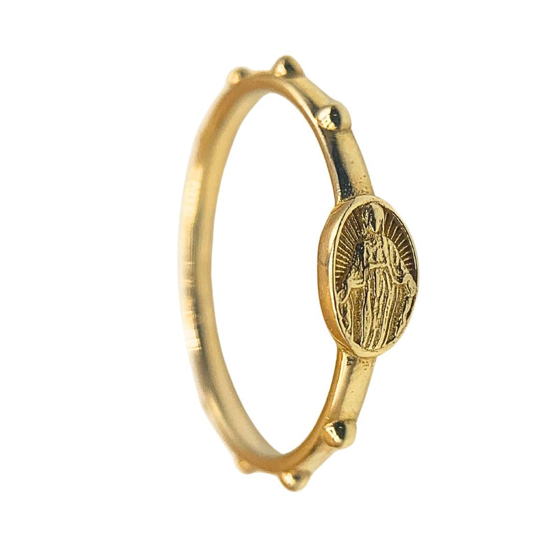14k Gold Rosary Ring - Guadalupe Gifts