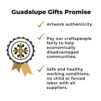 14k Gold Virgen de Guadalupe Large Medal - Guadalupe Gifts