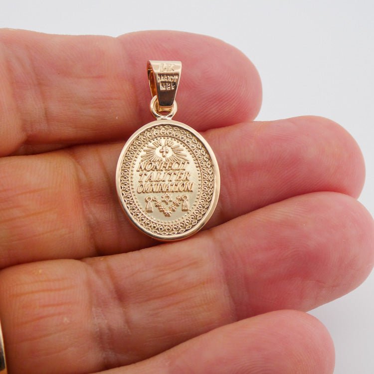 14k Gold Virgen de Guadalupe Small Medal - Guadalupe Gifts