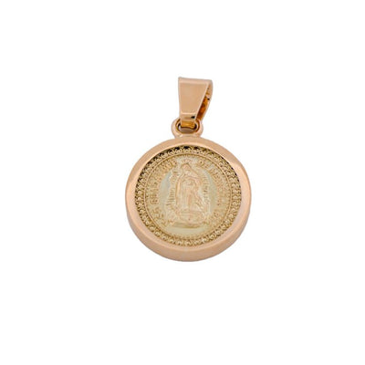 14k Gold Virgen de Guadalupe Small Medal - Guadalupe Gifts