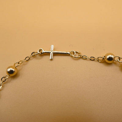 14k Rosary Bracelet 7.25-inch - Guadalupe Gifts