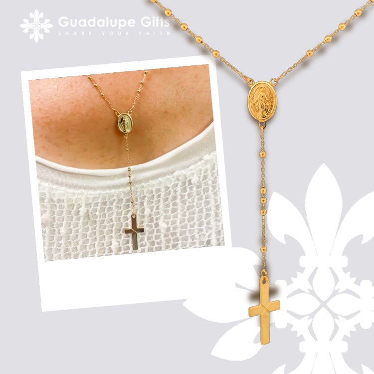 Gold Rosary Necklace