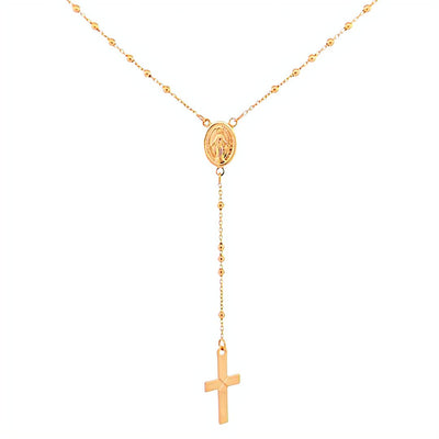 14kt Gold Rosary Necklace - Guadalupe Gifts