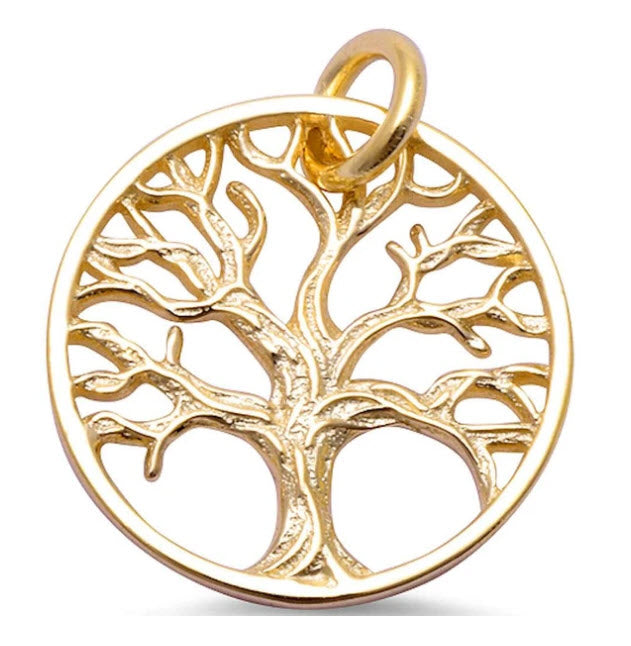 Gold-Plated Silver Tree of Life Necklace