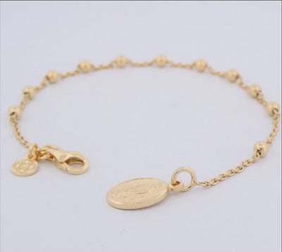Gold-Plated Silver Guadalupe Rosary Bracelet