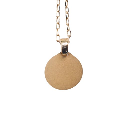 Gold Guadalupe Matte Round Necklace - Guadalupe Gifts