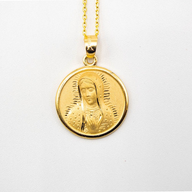 Gold Guadalupe Mini Pendant Necklace - Guadalupe Gifts
