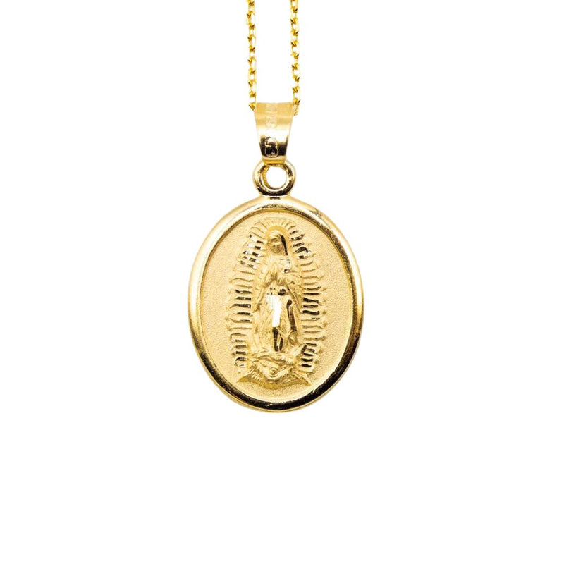 gold lady of guadalupe necklace