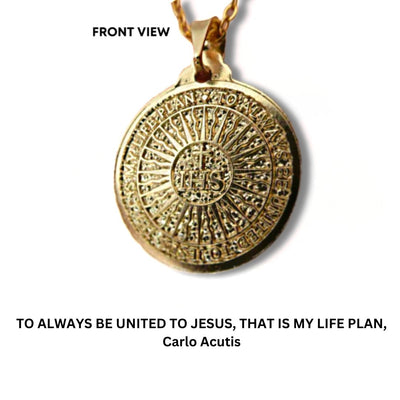 Gold-Plated Blessed Carlo Acutis Medal Necklace - Guadalupe Gifts