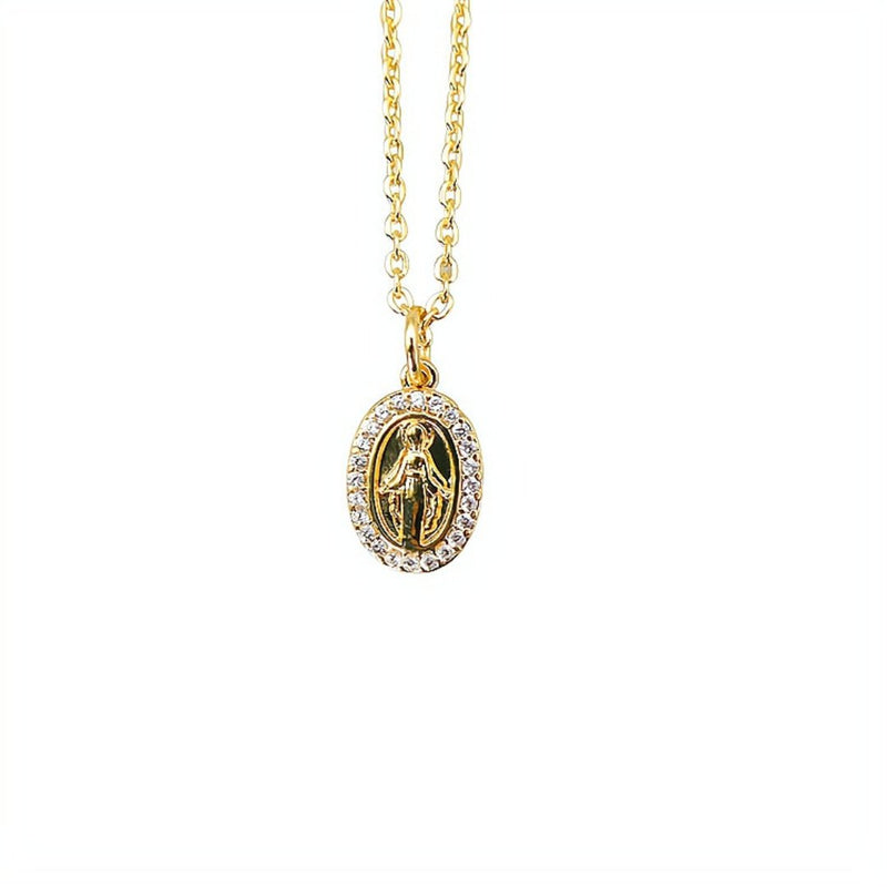 Gold-Plated Grace Zirconia Necklace - Guadalupe Gifts