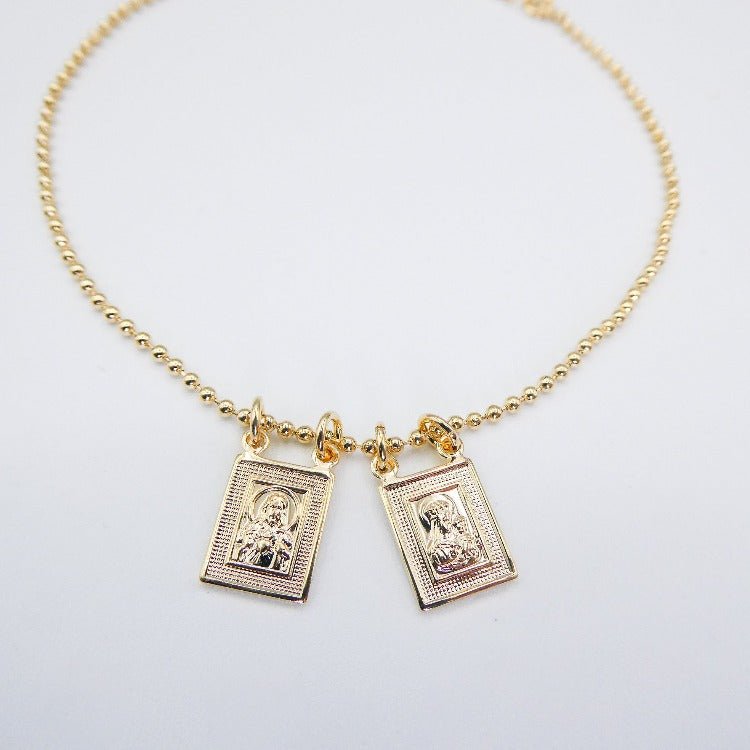 Gold-Plated Mini Scapular Bracelet - Guadalupe Gifts