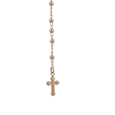 Gold-Plated Our Lady of Grace Dainty Rosary Necklace 18-inch - Guadalupe Gifts