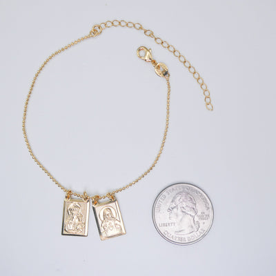 Gold-Plated Scapular Bracelet - Guadalupe Gifts
