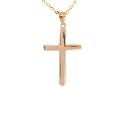 Gold-Plated Silver Cross Necklace - Guadalupe Gifts