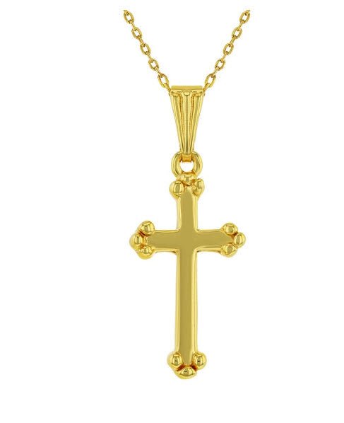 Gold-Plated Silver Cross Small Traditional Necklace - Guadalupe Gifts