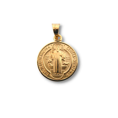 Gold St Benedict Medal Necklace - Guadalupe Gifts