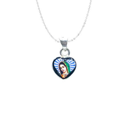 Guadalupe Heart Necklace w/ Pressed Flowers - Guadalupe Gifts