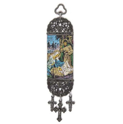 Holy Family Nativity Small Tapestry Banner - Guadalupe Gifts