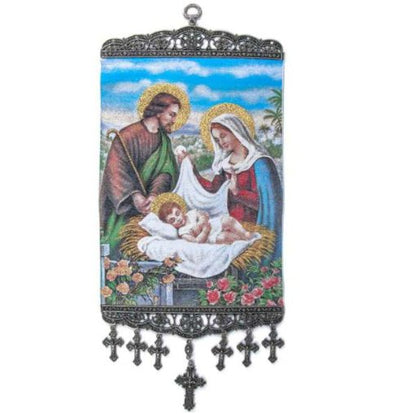Holy Family Tapestry Banner - Guadalupe Gifts