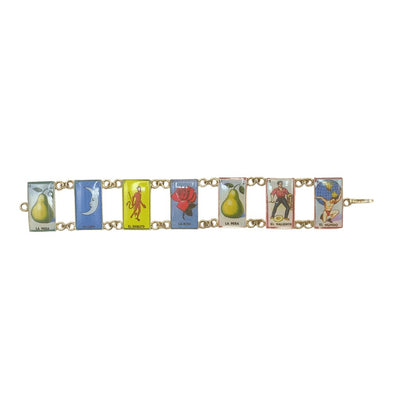 Mexican Loteria Card Charm Bracelet 7.5-inch - Guadalupe Gifts