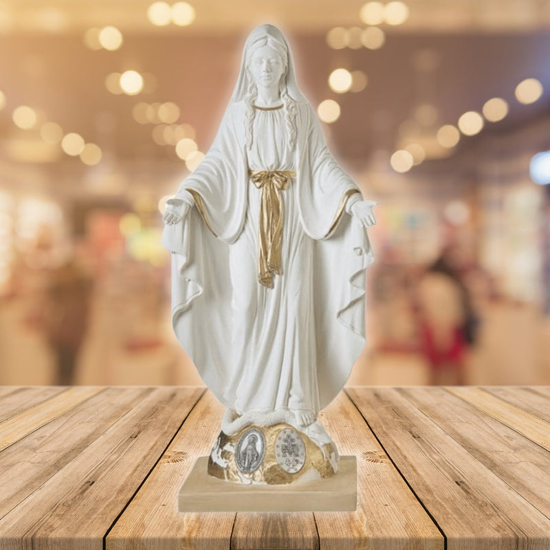 Our Lady Miraculous Medal Statue 6" - Guadalupe Gifts