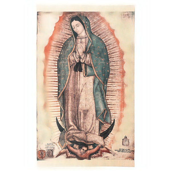 Popular 34.5 x 56 Inches Our Lady of Guadalupe Virgin Mary Tilma Replica Banner Flag