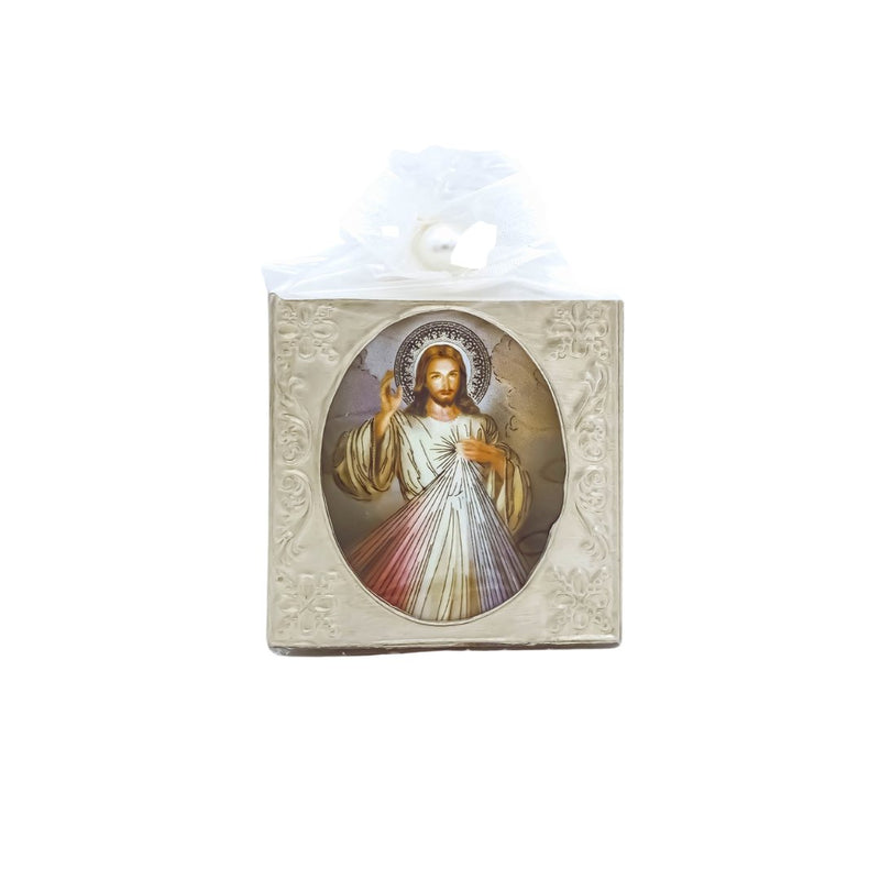 Pack of 6 Aluminum Embossed Divine Mercy Candles - Guadalupe Gifts