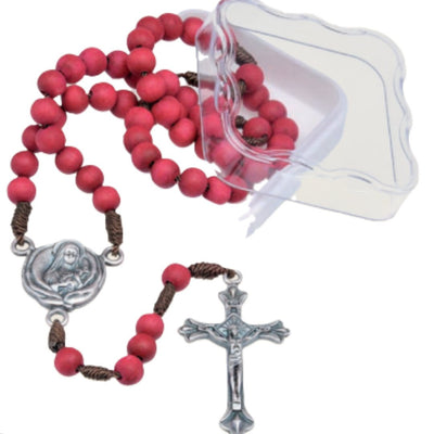 Pink St Therese of Lisieux Rosary On Cord - Guadalupe Gifts