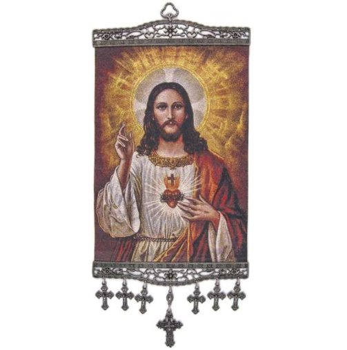 Sacred Heart of Jesus Tapestry Banner - Guadalupe Gifts