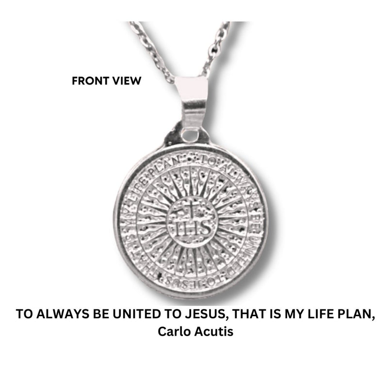 Silver Blessed Carlo Acutis Medal Necklace - Guadalupe Gifts