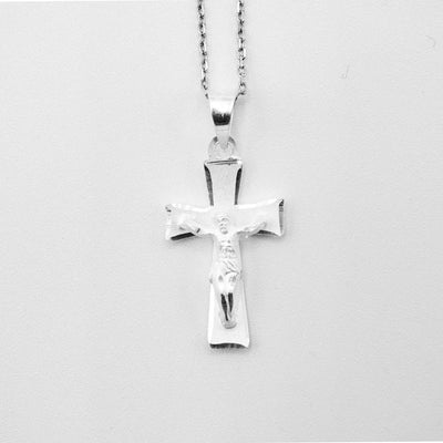 Silver Byzantine Crucifix Mini Necklace - Guadalupe Gifts