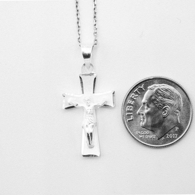 Silver Byzantine Crucifix Necklace - Guadalupe Gifts