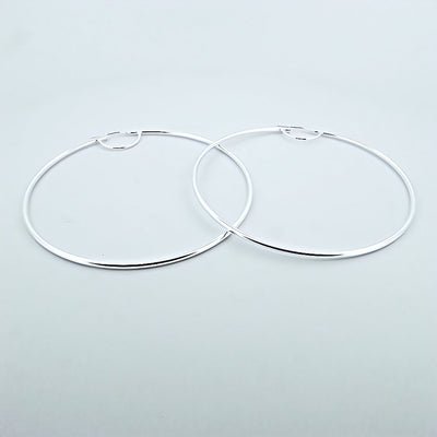 Silver Clip on Hoop Earrings - Guadalupe Gifts