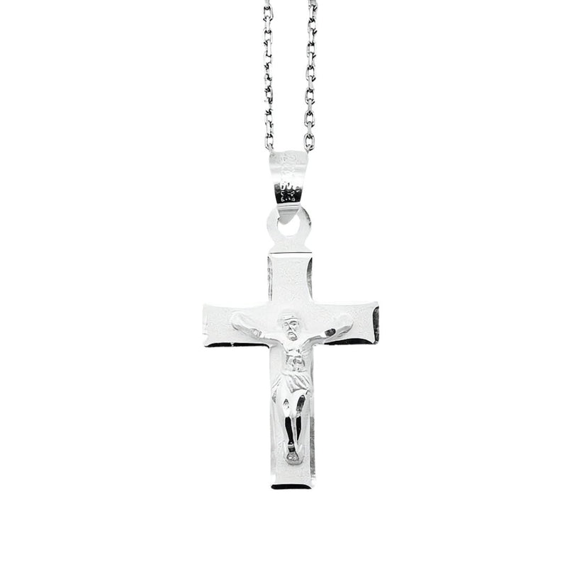 Silver Crucifix Necklace - Guadalupe Gifts