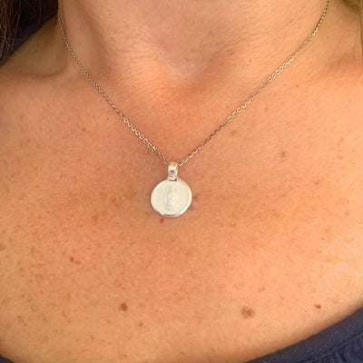 Silver Guadalupe Round Necklace - Guadalupe Gifts