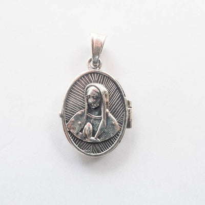 Silver Guadalupe Taxco Locket - Guadalupe Gifts