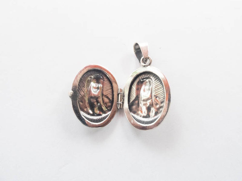 Silver Guadalupe Taxco Locket - Guadalupe Gifts