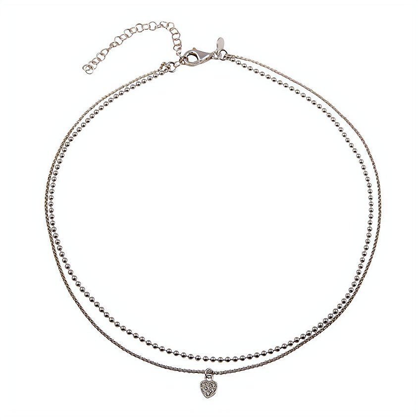 Regal Rose Black And Silver Heart Necklace Heart Choker Necklace