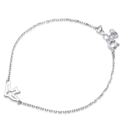 Silver Holy Spirit's Dove Bracelet - Guadalupe Gifts