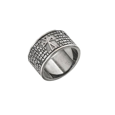 Silver Lord's Prayer Ring (Latin) - Guadalupe Gifts