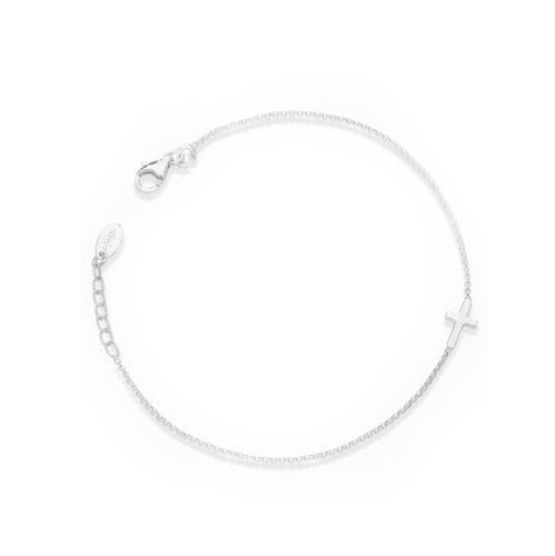 Silver Mini Cross Bracelet - Guadalupe Gifts